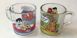 Garfield Cat Odie Teeter Totter Mugs Jim Davis 1978 Vintage - $7.74