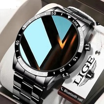  2024 Smart Watch Men Full Circle Touch Screen Bluetooth Call Men Smartwatch Wat - £52.29 GBP+