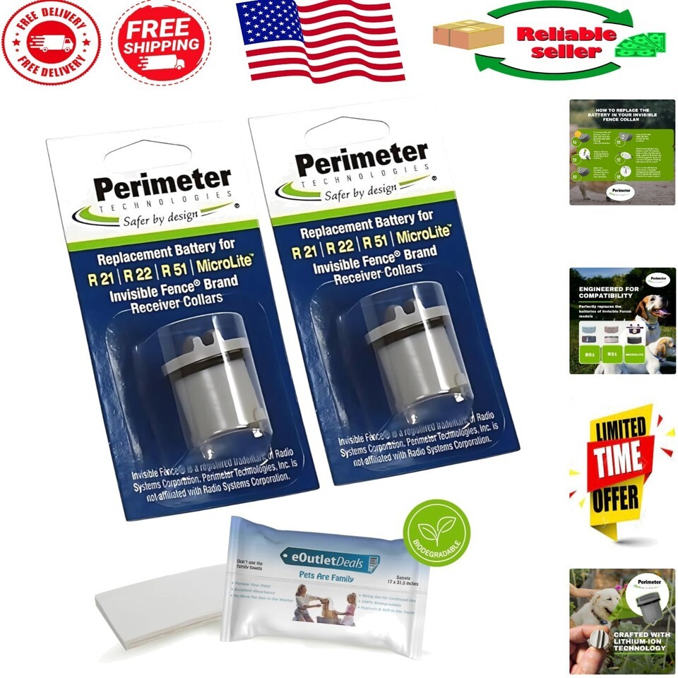 Compatible Lithium Ion Battery for Invisible Fence Collars - 2 Pack &amp; To... - $45.53