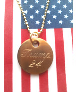 Trump 24 Solid Brass Engraved Locker Tag Pendant - $12.00