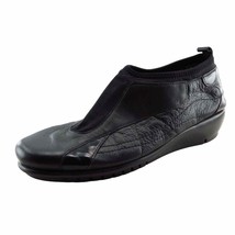 Aerosoles Size 9 M Almond Toe Black Low Cut Boots Leather Boots - £20.68 GBP