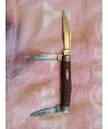 Vintage 1970s Monarch 2231 4&quot; Stainless Jigged Folding Stockman Pocket K... - $8.59