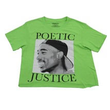 Poetic Justice Shirt Womens M Green Chemistry Short Sleeve Crew Neck Cropped Top - $18.69