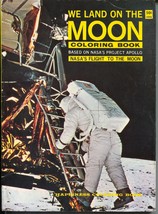 We Land On The Moon Coloring Book #1056 1965-NASA Project Apollo-Armstrong-FN - $157.63