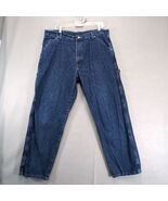 Vtg 90s Wrangler Hero Carpenter Jeans Men&#39;s 38x30 Dark Wash Relaxed Fit ... - $25.00