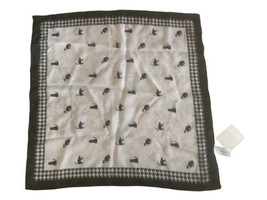 Liz Claiborne Scarf polyester Korea 21&quot; X 20&quot;  Cats Kittens  New Tags sheer - £11.72 GBP