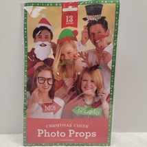 Christmas Cheer Photo Booth Props 13 pieces - NO DIY NEEDED - SHIPS FROM... - $12.86