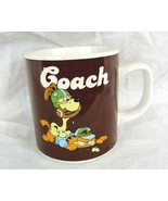 Garfield Coach Coffee Mug Football Odie Jim Davis Brown Mug Cup Vintage ... - £20.99 GBP