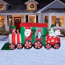 Gemmy 12 FT Santa&#39;s Merry Choo Choo Train Lights UP 4963551 - £111.69 GBP