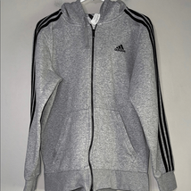 Adidas Gray and Black Athletic Jacket - $15.68