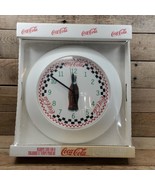 BRAND NEW Vintage 1997 Coca Cola WALL CLOCK Checker Board Classic 38001 - £26.13 GBP