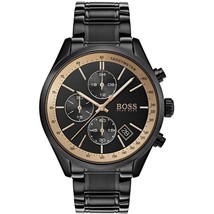 Orologio cronografo da uomo Hugo Boss Grand Prix GQ HB1513578 quadrante nero - £99.75 GBP