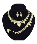 HUGS &amp;KISSES owl set necklace bracelet earrings ring 18k Layered real go... - $39.69 CAD