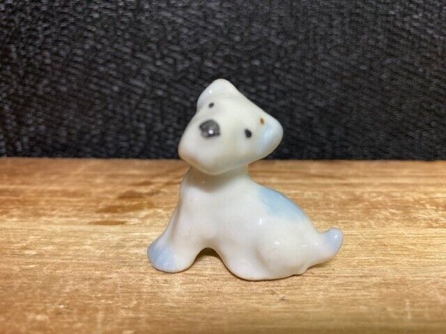 Vintage Japanese Porcelain Puppy Small Approx 1.5&quot; Cute Collectible Dog - $9.95