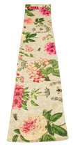 Floral Bees Dye Table Runner 12x72 inches Art by Suzann Nicoll - $24.74