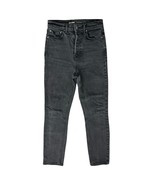 GRLFRND Charcoal Gray Piper High Rise Button Fly Stretch Slim Crop Jeans... - $1,055.21 MXN