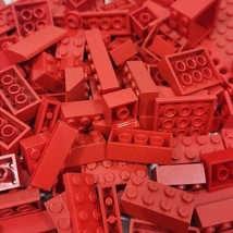 Lego Bricks 150 Pieces All Red Assorted Shapes Sizes Bulk Replacement Lot - £11.65 GBP