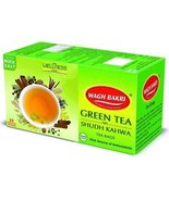 3 X Wagh Bakri Green Tea Shudh Kahwa Tea Bag 25 Tea Bags Pack of 3 - £27.45 GBP