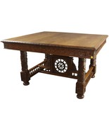 Dining Table Brittany Antique Carved Ship Wheel Grapes Extending Chestnut - £2,772.33 GBP
