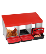 Chicken Nesting Boxes 3 Compartments Chicken Egg Laying Box Swing Perch - $89.00