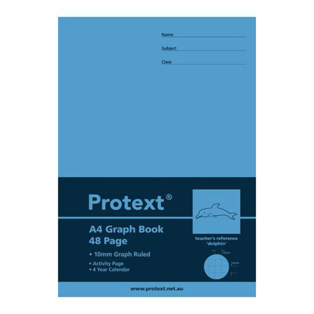 Protext A4 Dolphin Graph Book 48pg 10mm - $29.09