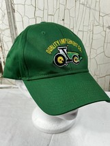 John Deere Green Yellow Hat Cap Adjustable Quality Implement Dealer Logo... - $14.90