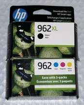 New Genuine HP 962XL Black, Cyan Magenta Yellow 4PK Ink Cartridges Exp 2024/25 - $69.29