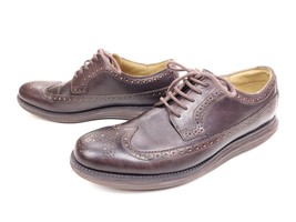 Men&#39;s Cole Haan C13738 Size 11.5 M LunarGrand Wingtip Derby Shoes Dark Brown - £71.62 GBP