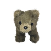 Bearington Collection Plush Grizzly Bear Stuffed Animal Brown Beanie 7&quot; - $10.44