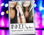 Inked by Dani Temporary Tattoos Black &amp; White Pack 20 Hand Drawn Designs... - $14.84
