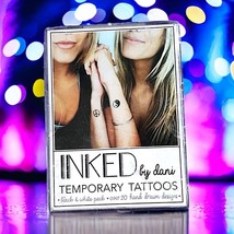 Inked by Dani Temporary Tattoos Black &amp; White Pack 20 Hand Drawn Designs... - $14.84
