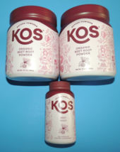 2ea KOS Organic Beet Root Powders &amp; 1 ea Capsules USDA Certified Nitric Boosters - $64.34