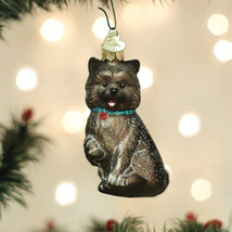 Old World Christmas Cairn Terrier Toto Glass Christmas Ornament 12643 - £13.45 GBP