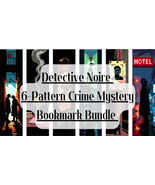 Detective Noire | 6-Pattern Crime Mystery Bookmark Bundle | Cross Stitch... - $14.99
