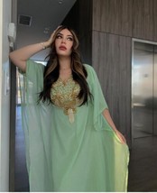 Ramadan New Moroccan Dubai Kaftan Farasha Eid Abaya Dress Long Gown - £71.20 GBP