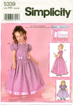 Simplicity 5339 Girls 3-6 Daisy Kingdom Skirt 18 inch Doll Clothes Pattern UNCUT - £17.86 GBP