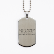 Funny Nurse Silver Dog Tag,  Giving Report To Dayshift. The Night Is Dark And Fu - £15.78 GBP