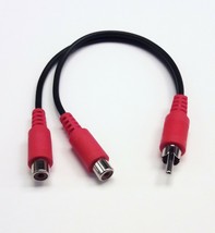 RCA Plug Male to 2 RCA Jacks Female Splitter Audio Video Adapter Cable Wire - £5.35 GBP