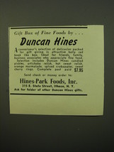 1950 Hines-Parks Foods Ad - Gift Box of Fine Foods by Duncan Hines - £14.45 GBP