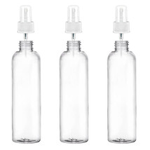 3 Pc Clear Empty Spray Bottle 8oz Plastic Mist with Cap Cover Sprayer Refillable - £19.23 GBP