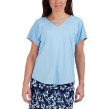 Tranquility by Colorado Clothing Women&#39;s V-neck Top Sky Blue Size Large NWT - £6.19 GBP