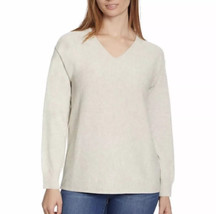 Ella Moss Women&#39;s Plus Size XXL Grey Ribbed V-Neck Sweater NWT - $14.39