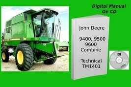 John Deere 9400 9500 9600 Combine Repair Diagnosis &amp; Tests Manual Set TM1401 - £33.41 GBP