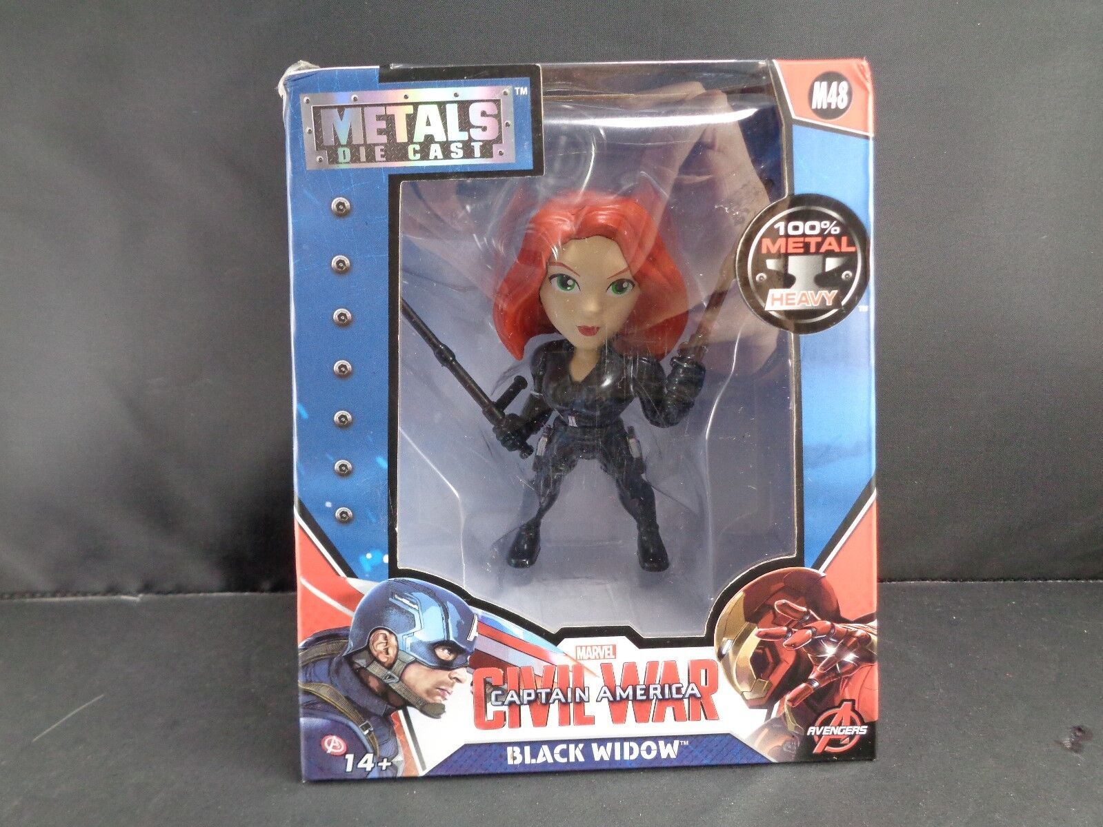 Die Cast 4" Metal Captain America Civil War Black Widow Legends Avengers Figure - £14.01 GBP