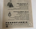 1960 Pennsylvania Motor Oil Vintage Print Ad Advertisement pa14 - £8.75 GBP