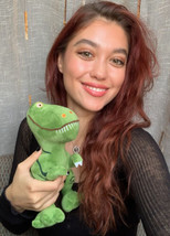 New Green Stuffed Dino Dinosaur 9”X18&#39;&#39; Plush Kid Soft Toy X - £19.65 GBP