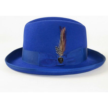 Men Bruno Capelo Dress Formal Hat Australian Wool Homburg Godfather GF108 Royal image 2