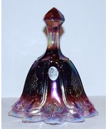 VINTAGE FENTON ART GLASS GRAPES PLUM OPALESCENT IRIDESCENT 6&quot; 10-POINT BELL - €116,08 EUR