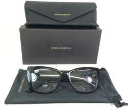 Dolce &amp; Gabbana Eyeglasses Frames DG3308 501 Polished Black Cat Eye 53-1... - $111.98