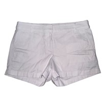 J. Crew White Hook &amp; Loop Flat Front Cotton Chino Shorts Pockets Womens 8 - £11.18 GBP